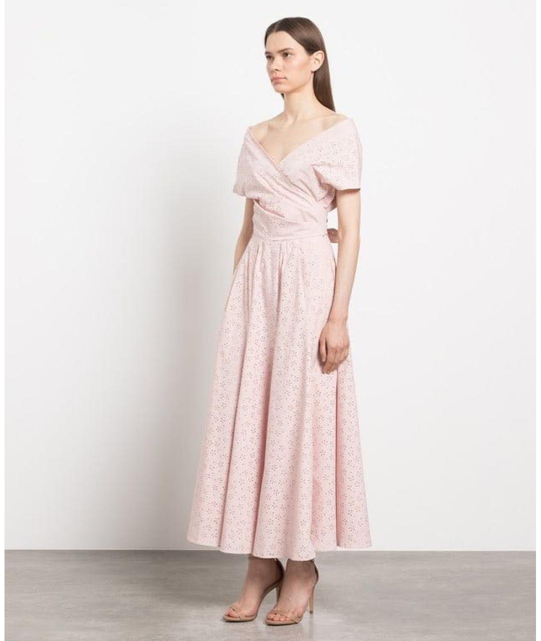 PHILOSOPHY DI LORENZO SERAFINI Розовое хлопковое коктейльное платье, фото 5