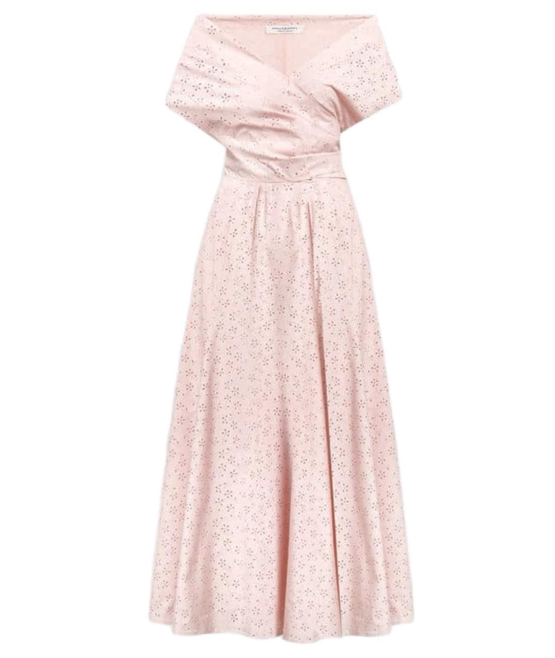 PHILOSOPHY DI LORENZO SERAFINI Розовое хлопковое коктейльное платье, фото 1