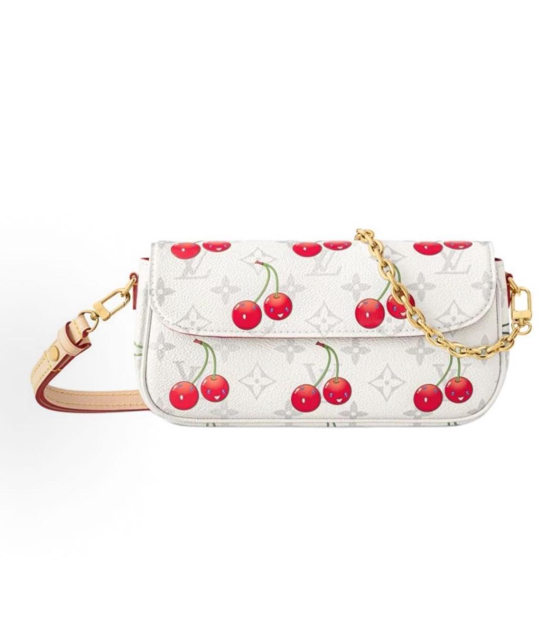 LOUIS VUITTON Белая кожаная сумка с короткими ручками, фото 5