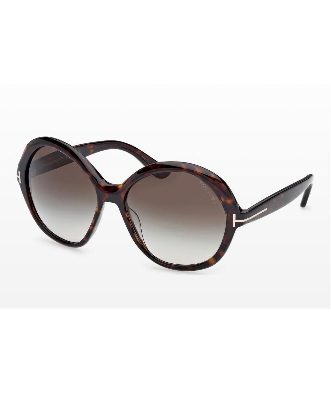 TOM FORD Коричневые пластиковые солнцезащитные очки, фото 2