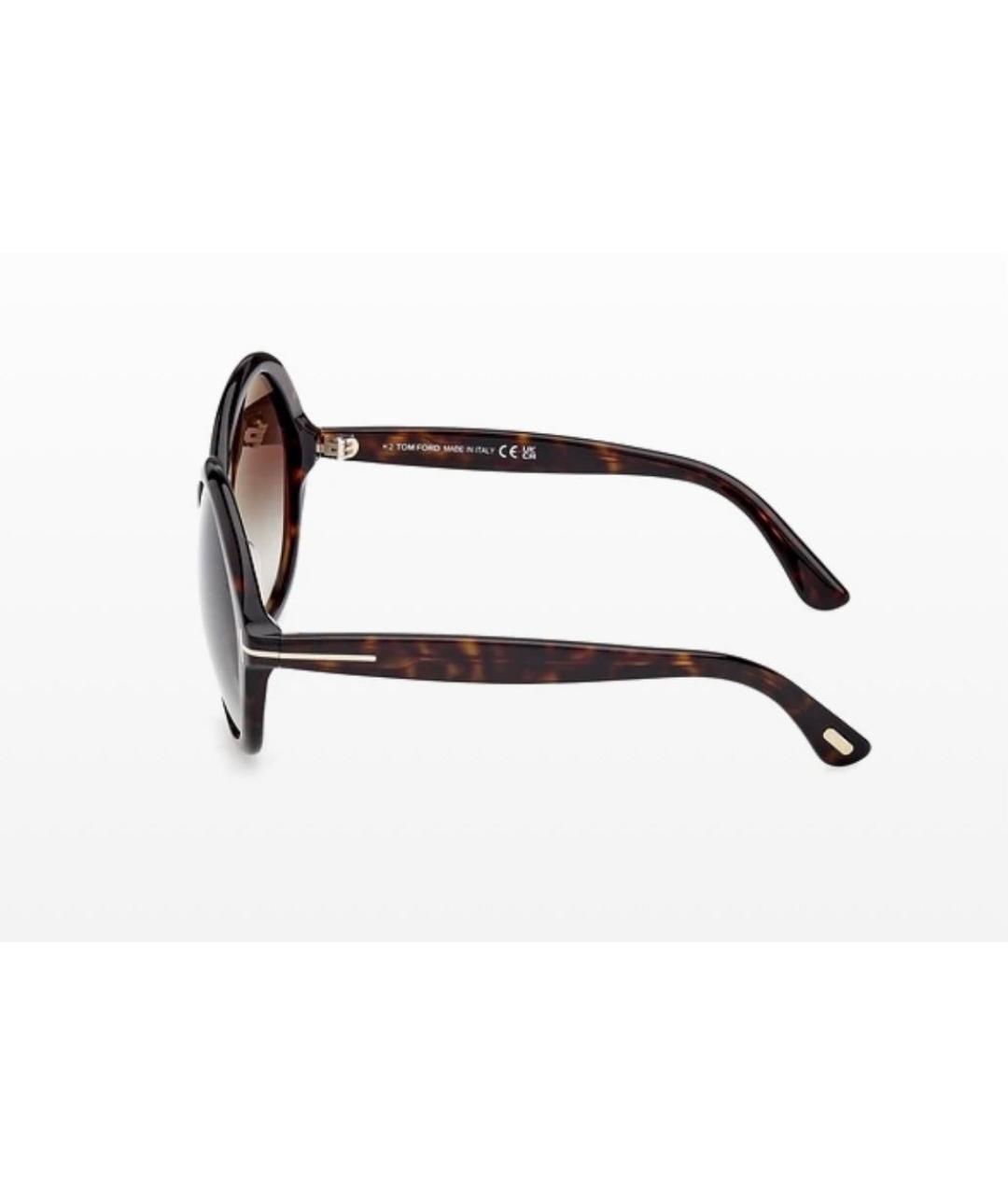 TOM FORD Коричневые пластиковые солнцезащитные очки, фото 3