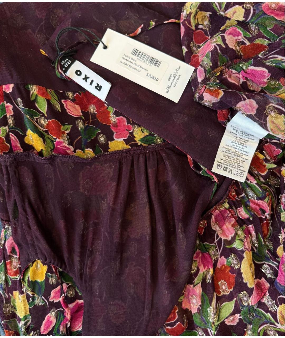 RIXO Мульти вискозное повседневное платье, фото 3