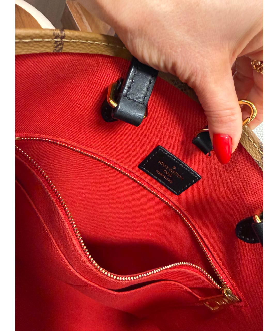 LOUIS VUITTON Коричневая сумка тоут, фото 5