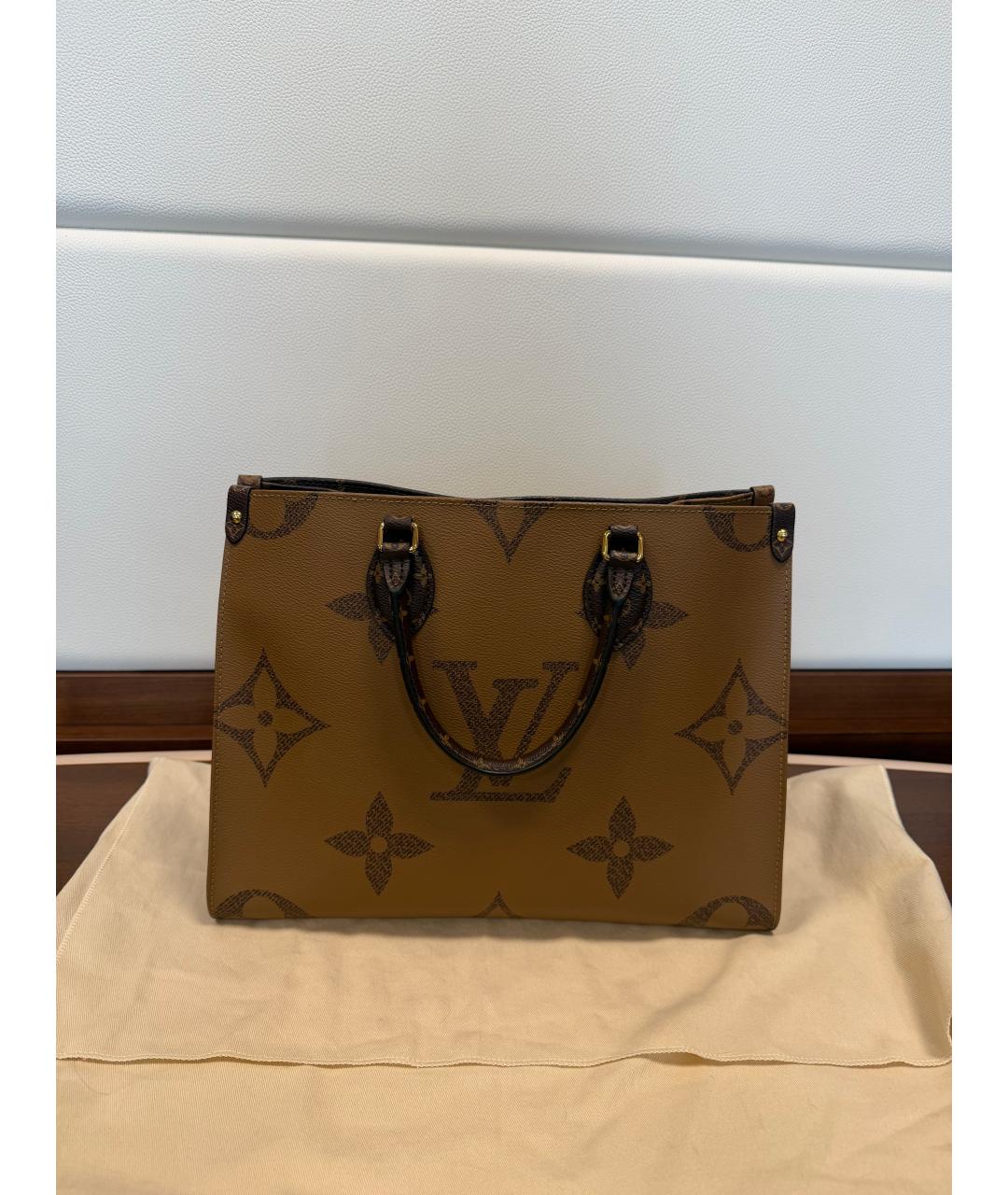 LOUIS VUITTON Коричневая сумка тоут, фото 3