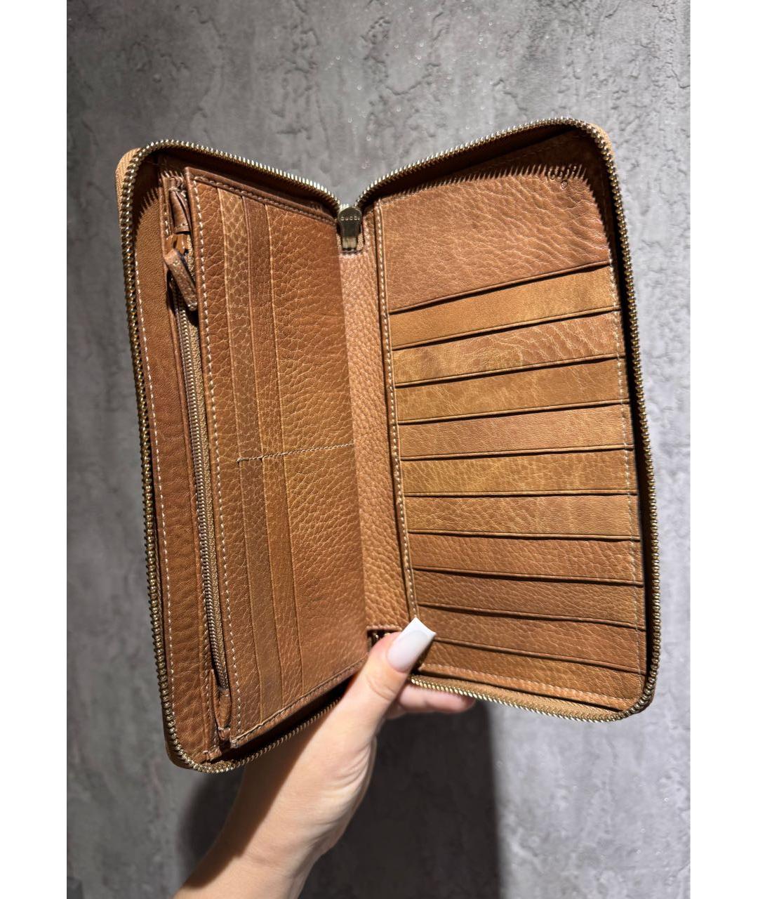 GUCCI Коричневый кожаный кошелек, фото 5