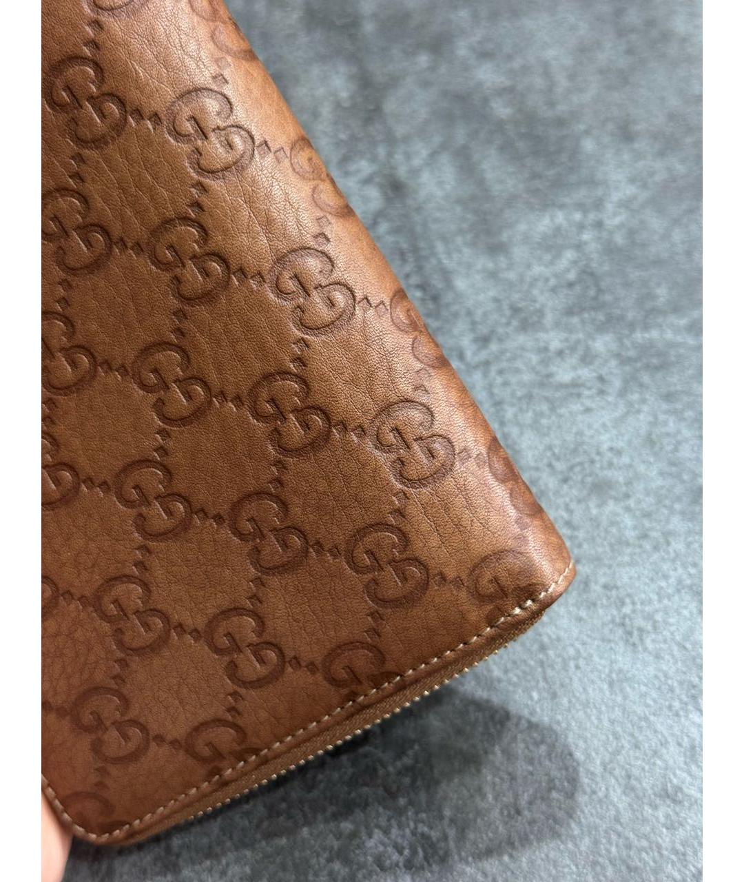 GUCCI Коричневый кожаный кошелек, фото 7