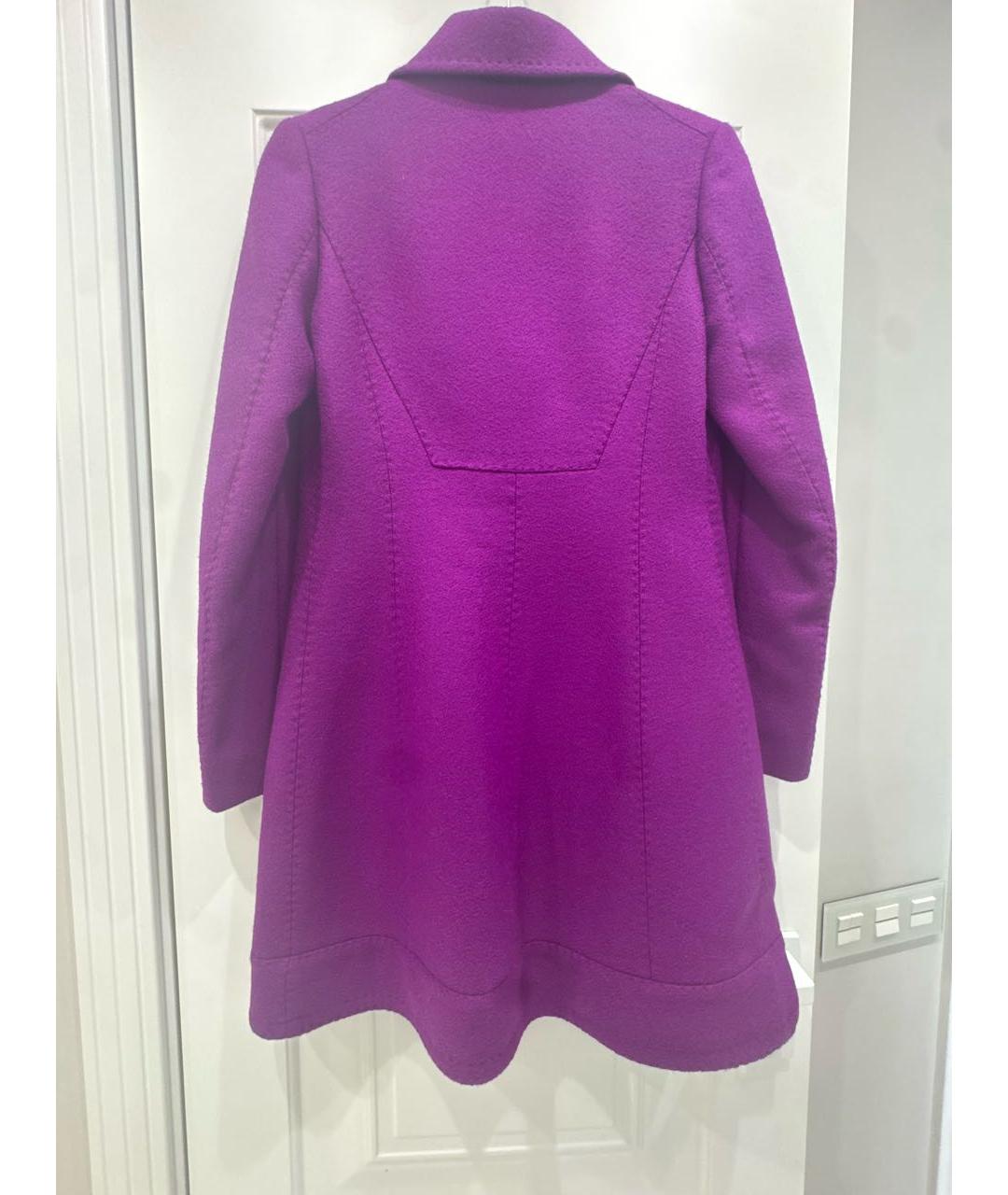 VERSACE COLLECTION Фиолетовое шерстяное пальто, фото 2