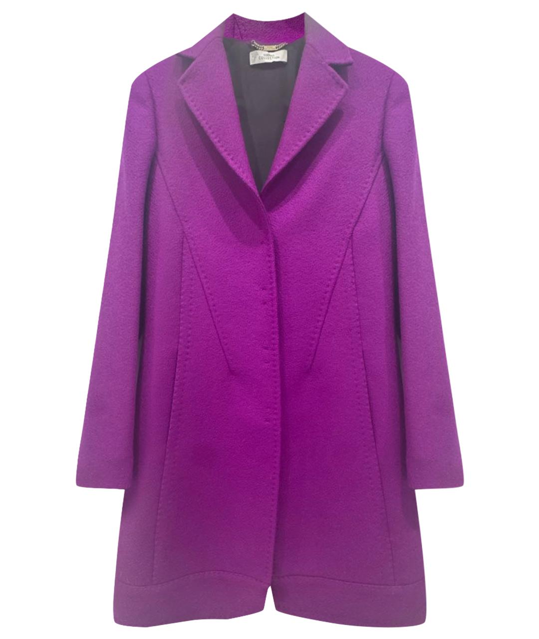 VERSACE COLLECTION Фиолетовое шерстяное пальто, фото 1