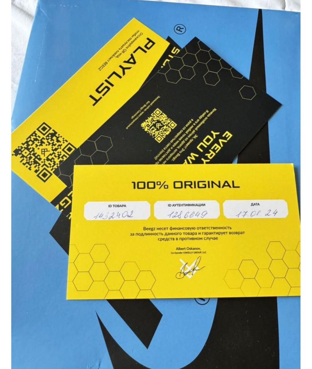 JORDAN Синие кожаные кеды, фото 4