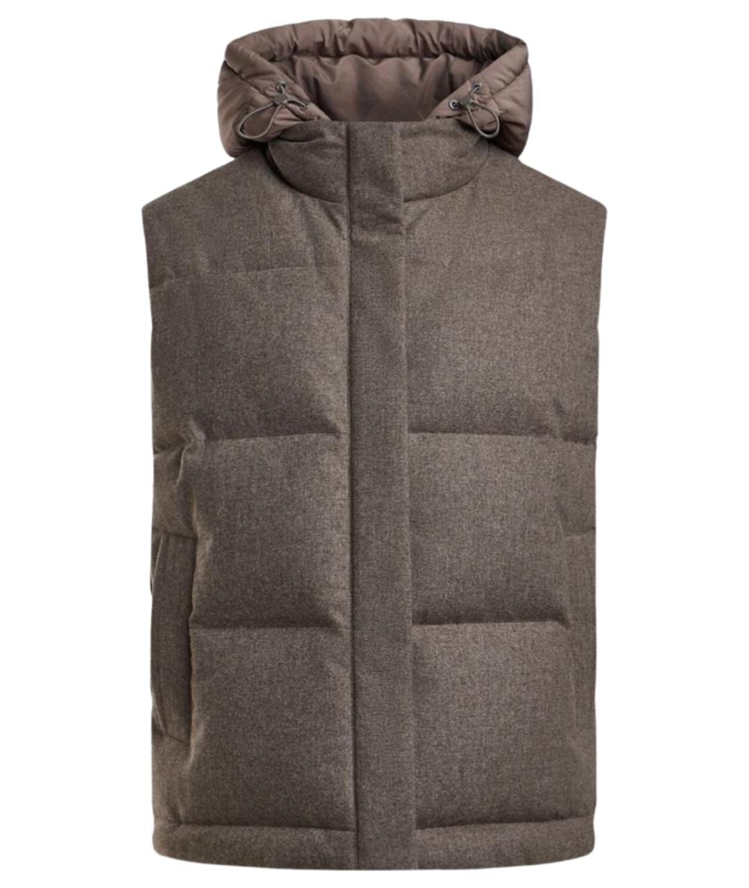 12 STOREEZ Коричневый шерстяной жилет, фото 7