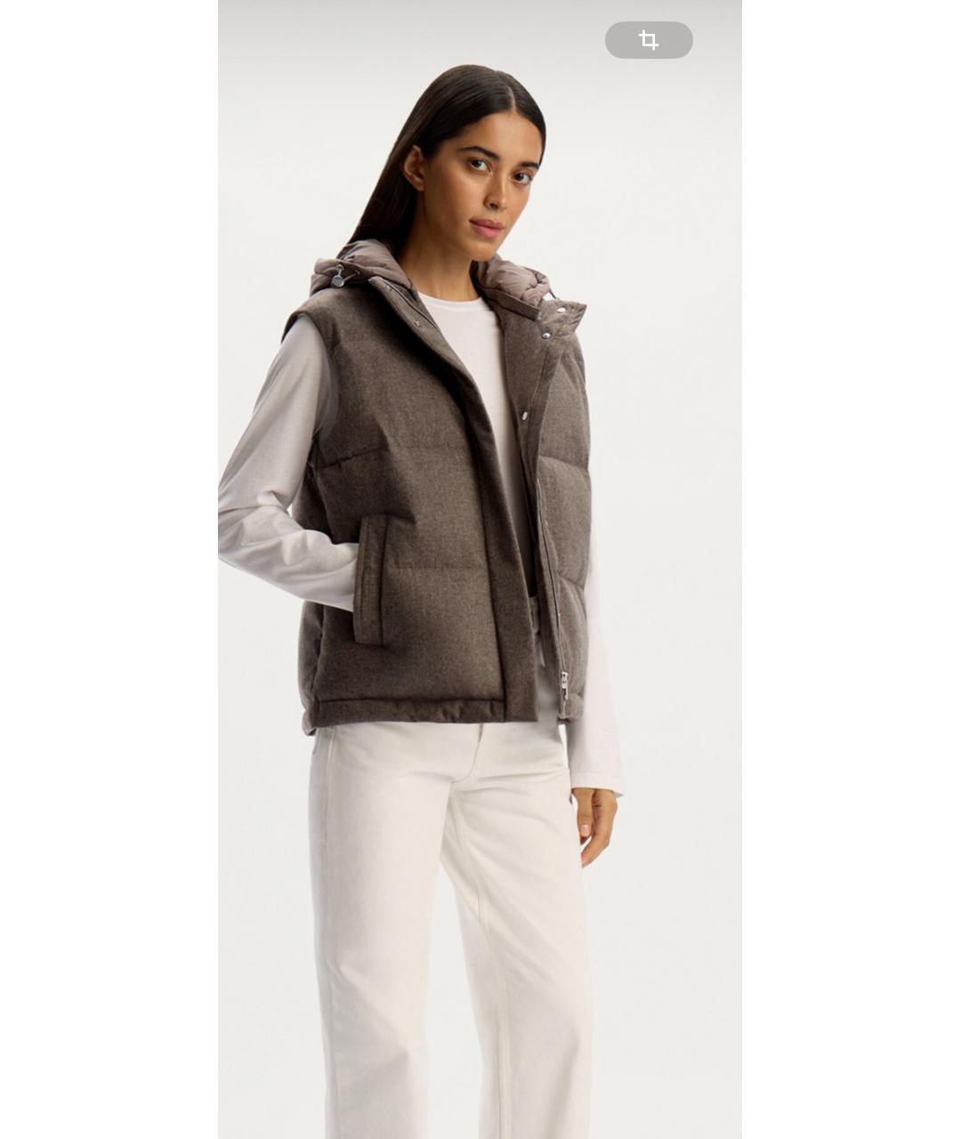 12 STOREEZ Коричневый шерстяной жилет, фото 6