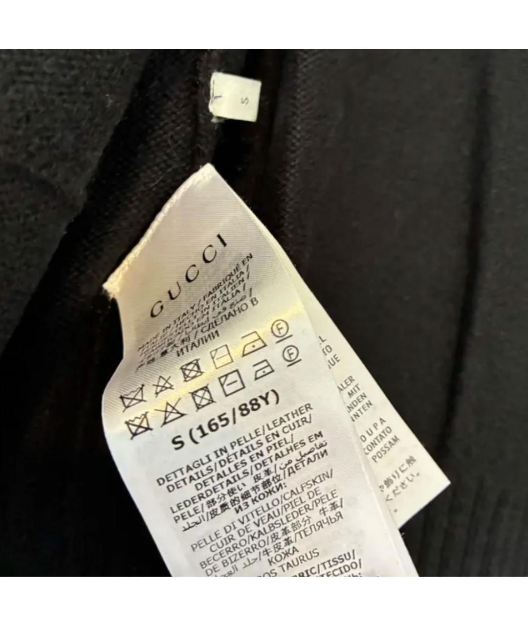 GUCCI Черный кашемировый кардиган, фото 3