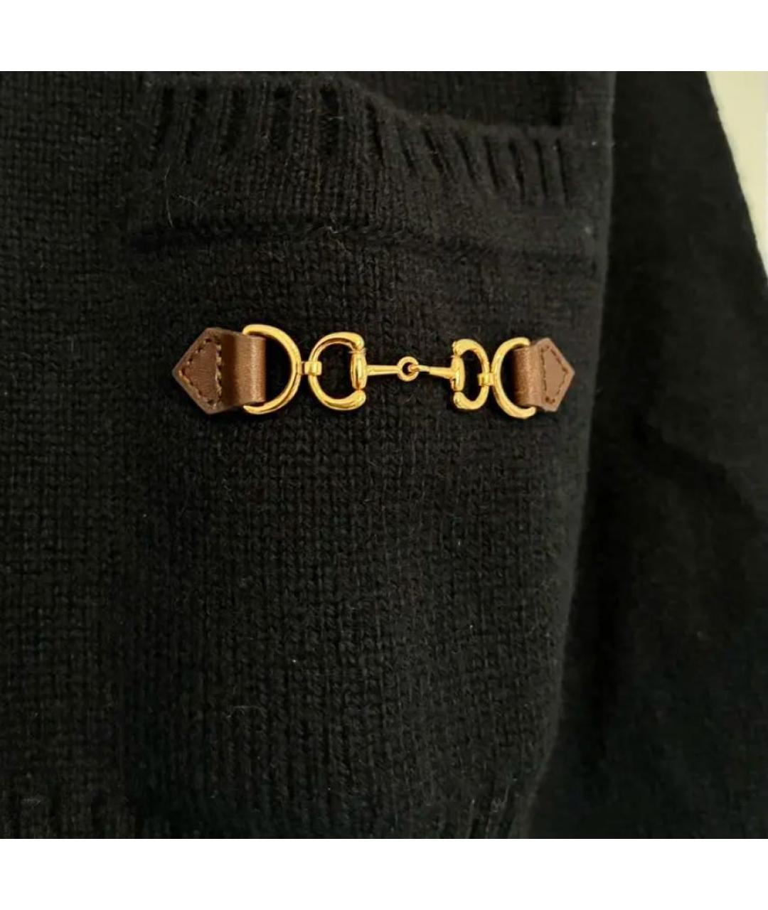 GUCCI Черный кашемировый кардиган, фото 2