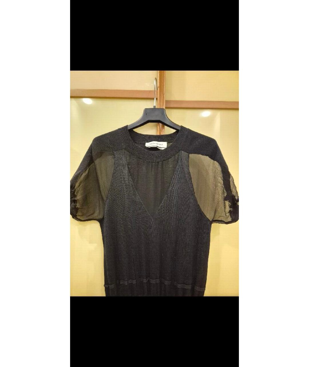 SAINT LAURENT Черное шелковое платье, фото 3