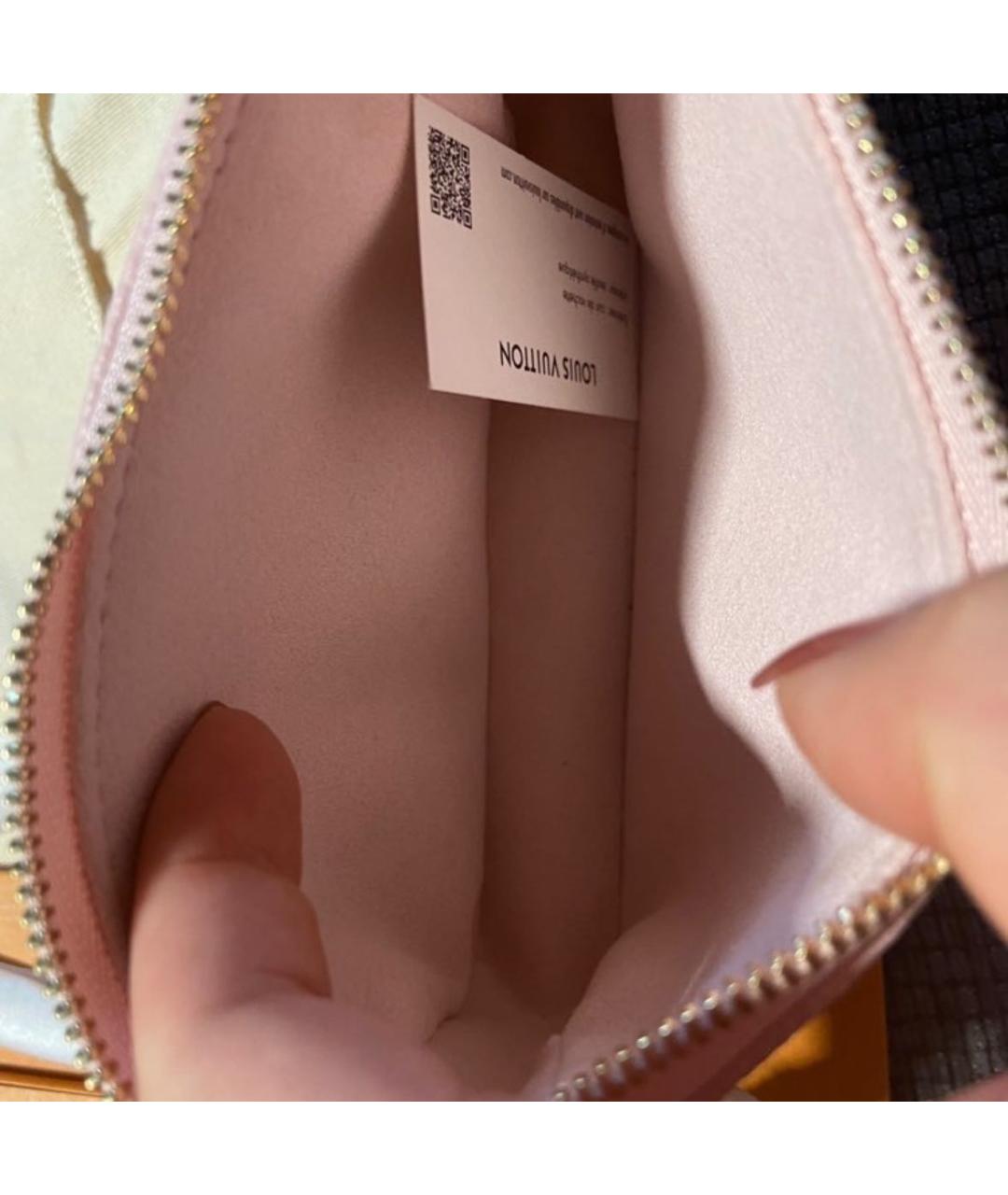 LOUIS VUITTON Розовая кожаная сумка с короткими ручками, фото 3