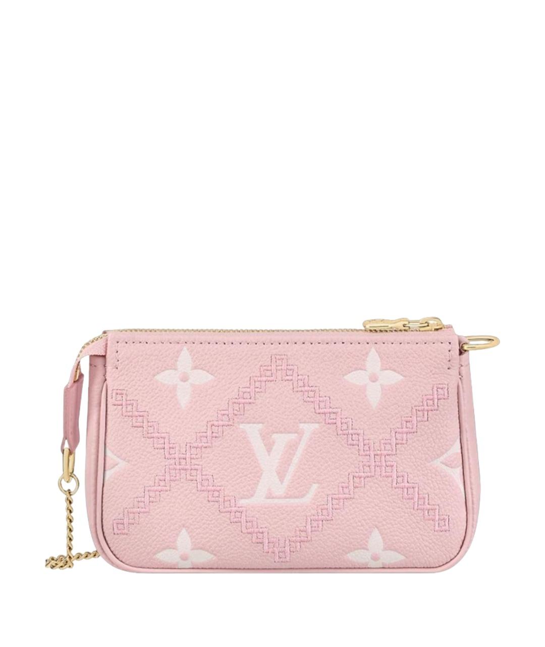 LOUIS VUITTON Розовая кожаная сумка с короткими ручками, фото 1