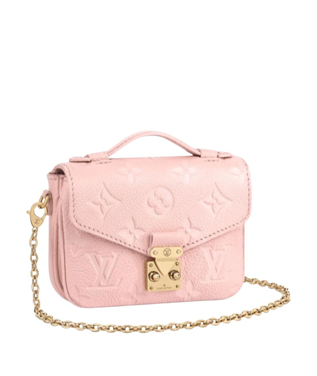 LOUIS VUITTON Розовая кожаная сумка с короткими ручками, фото 1