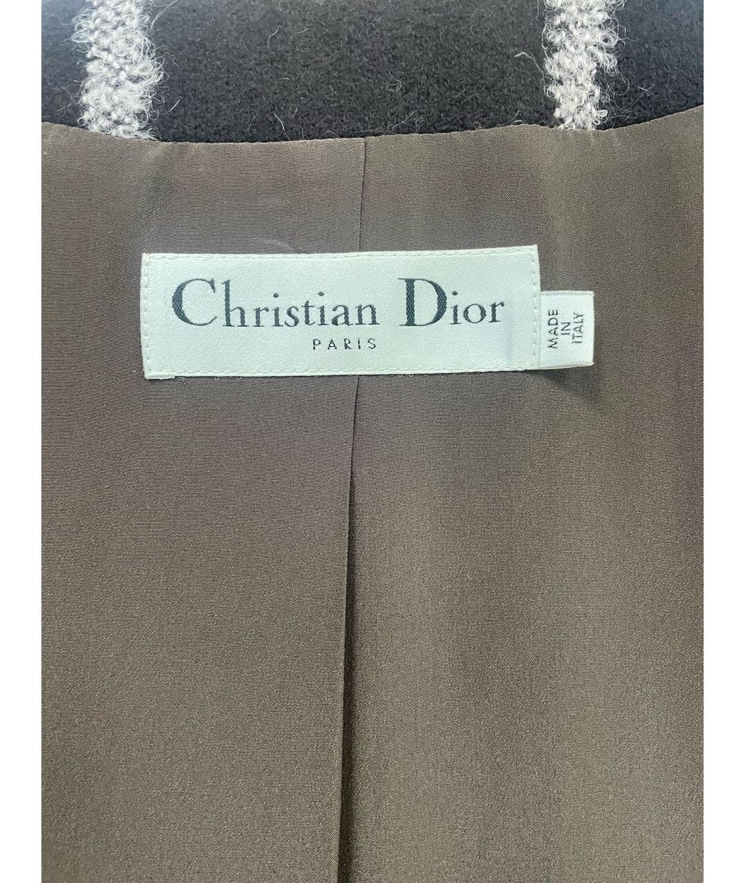 CHRISTIAN DIOR Коричневое шерстяное пальто, фото 3