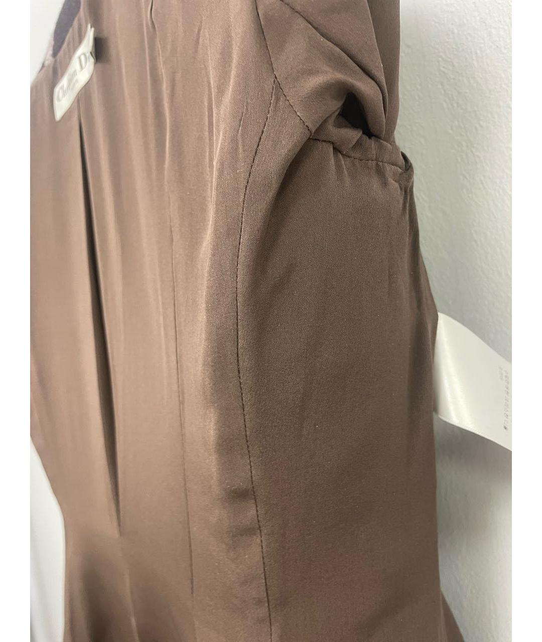 CHRISTIAN DIOR Коричневое шерстяное пальто, фото 6