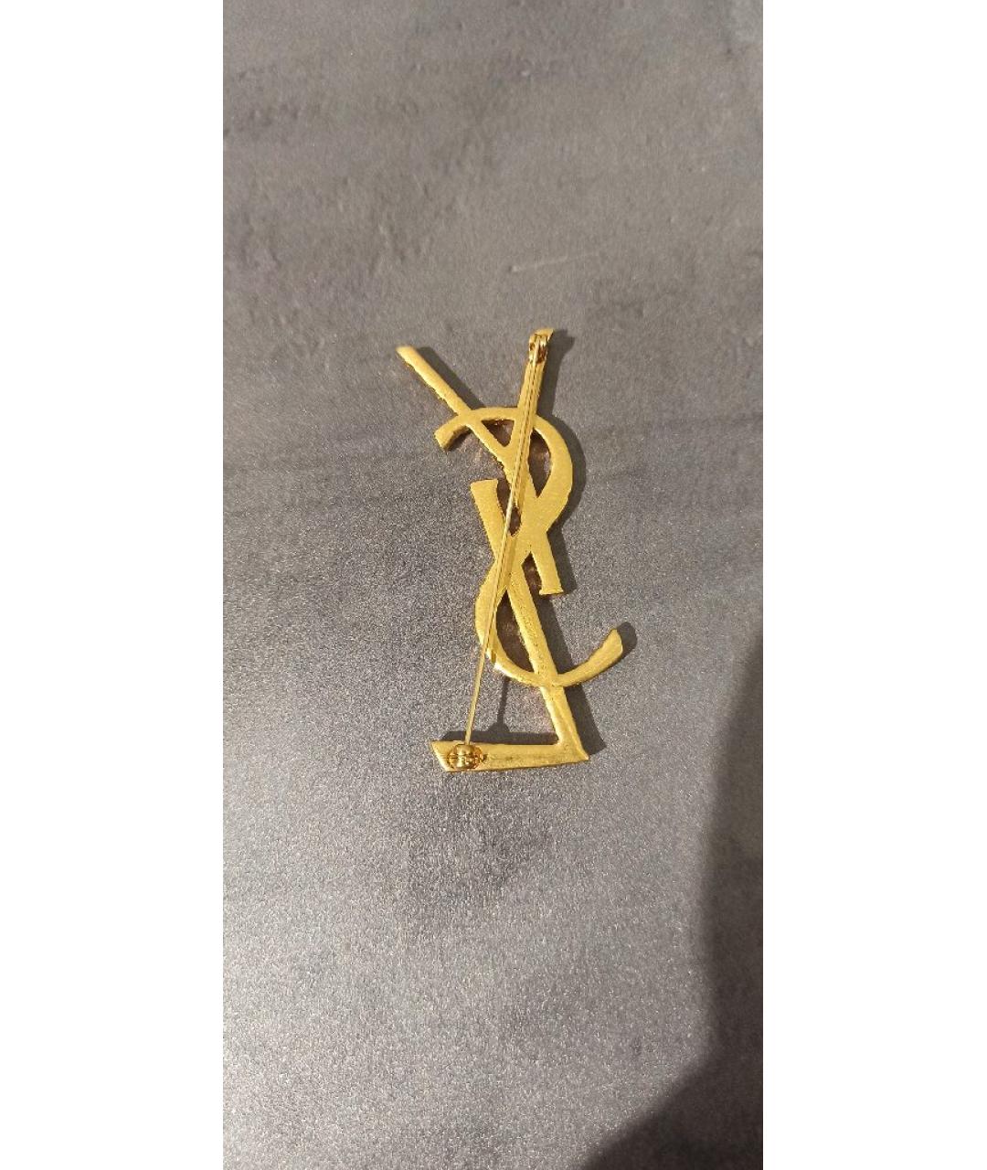 SAINT LAURENT Золотая булавка / брошь, фото 3