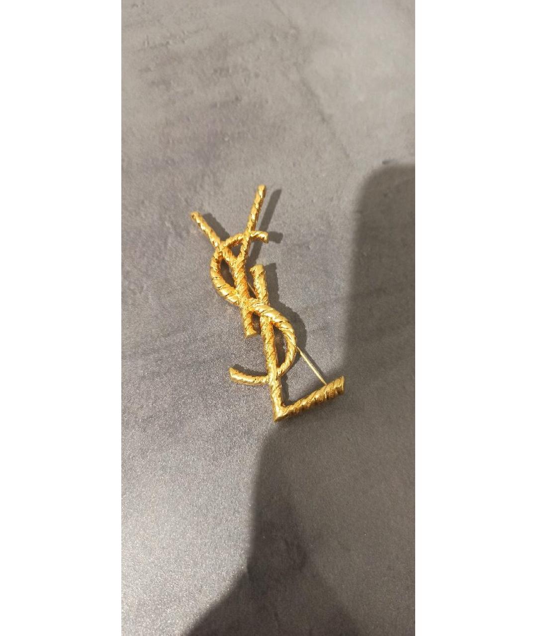 SAINT LAURENT Золотая булавка / брошь, фото 2