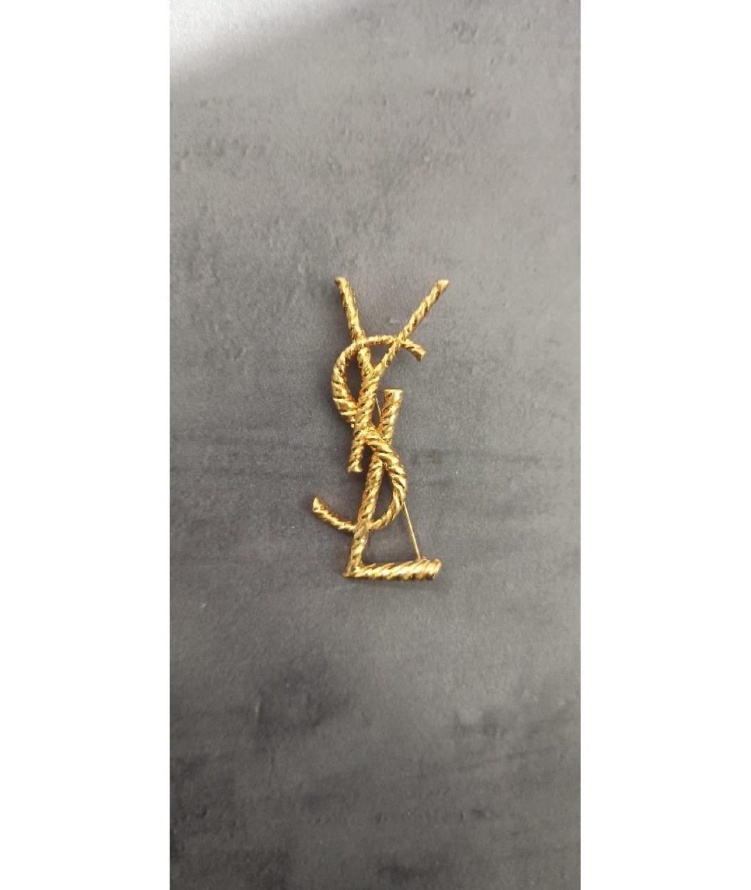 SAINT LAURENT Золотая булавка / брошь, фото 7