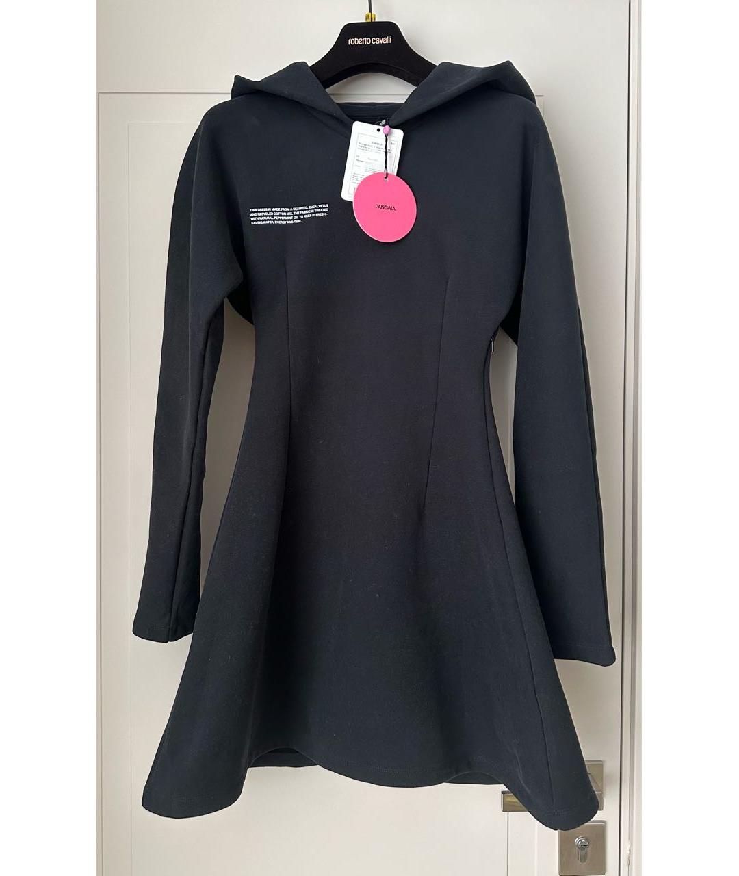 THE PANGAIA Черное хлопковое повседневное платье, фото 7