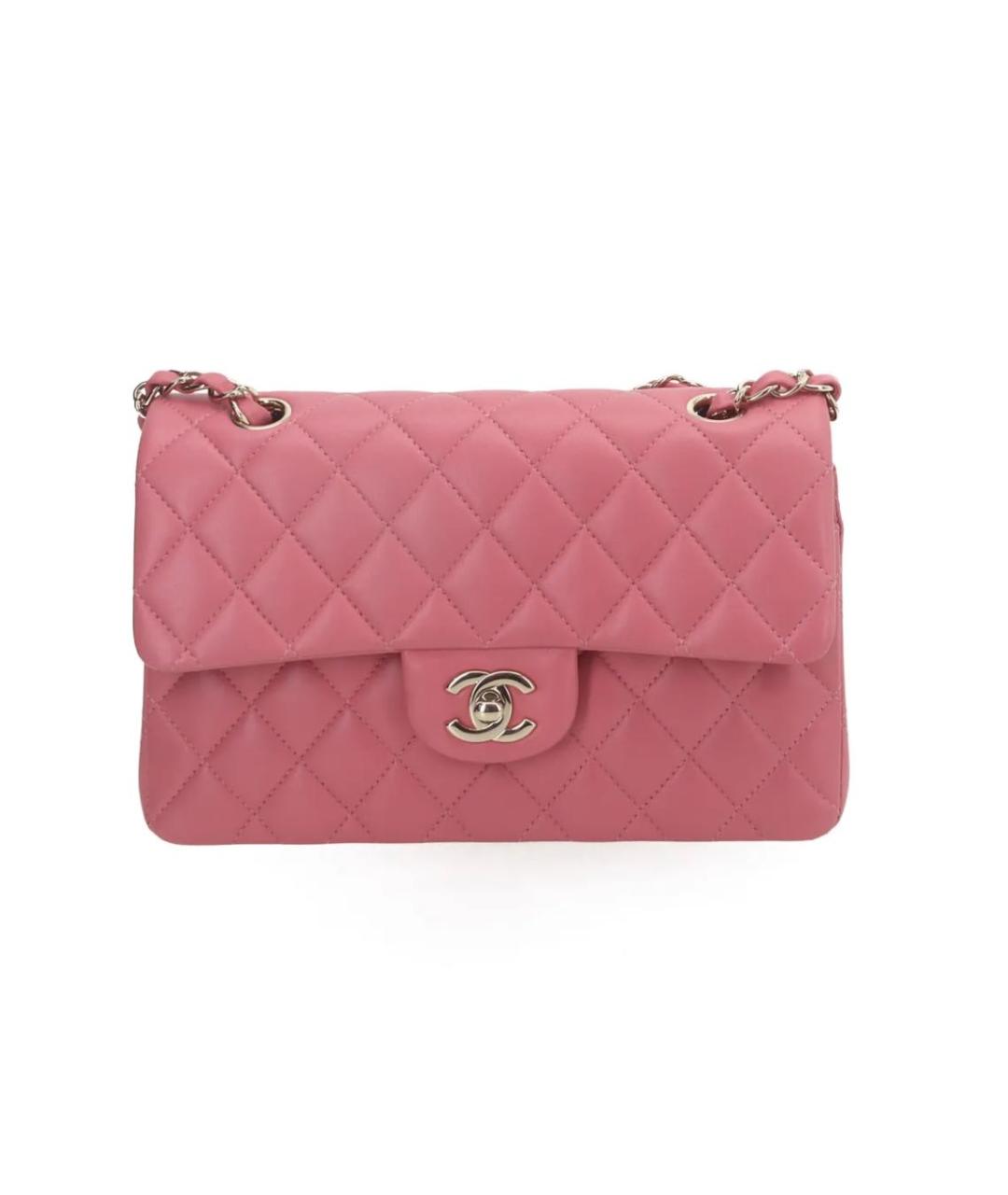 CHANEL Розовая кожаная сумка через плечо, фото 9