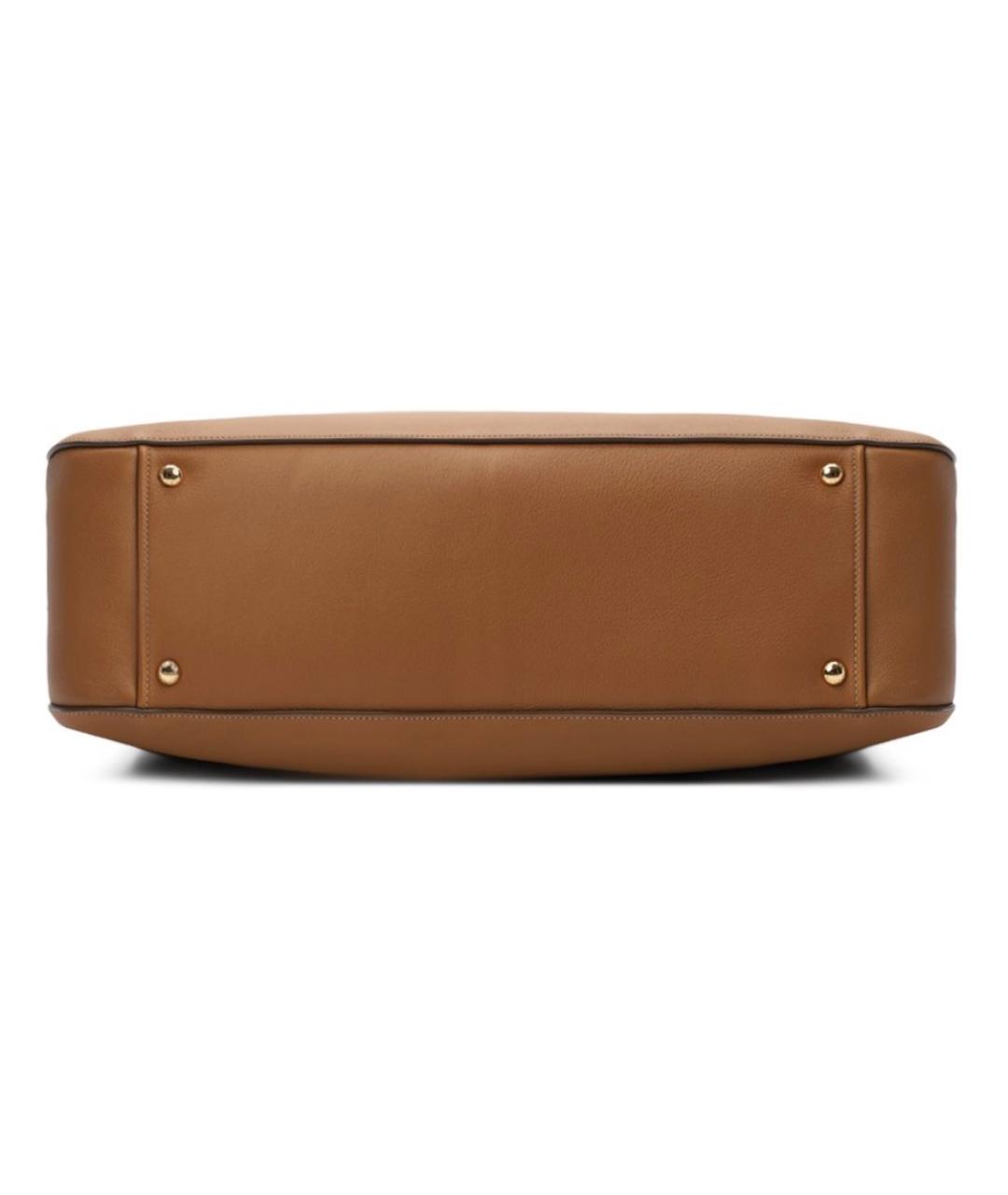 PRADA Коричневая кожаная сумка тоут, фото 5