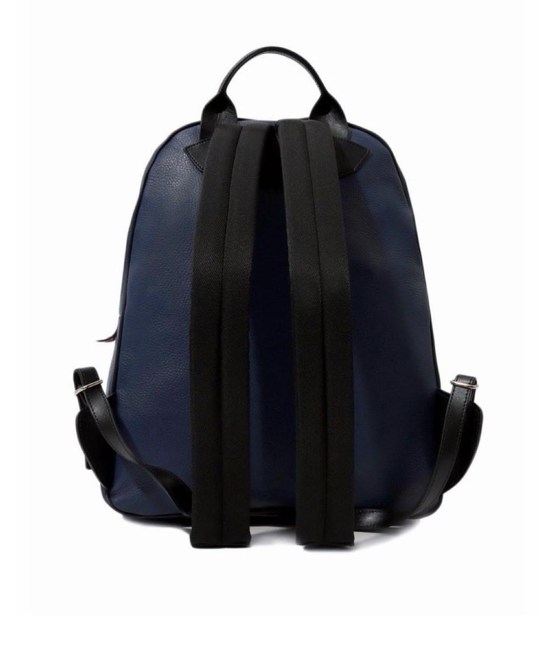 KITON Синий кожаный рюкзак, фото 6