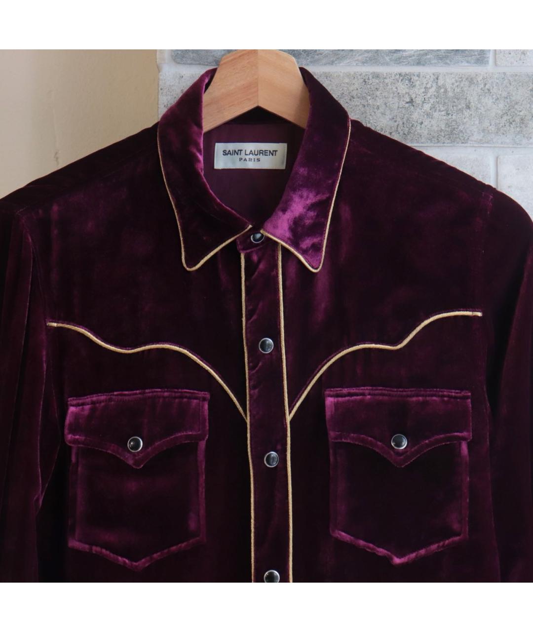 SAINT LAURENT Бордовое вискозное повседневное платье, фото 5