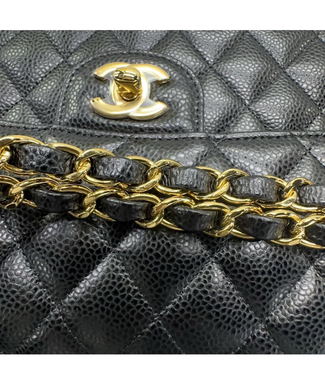CHANEL Черная кожаная сумка через плечо, фото 7