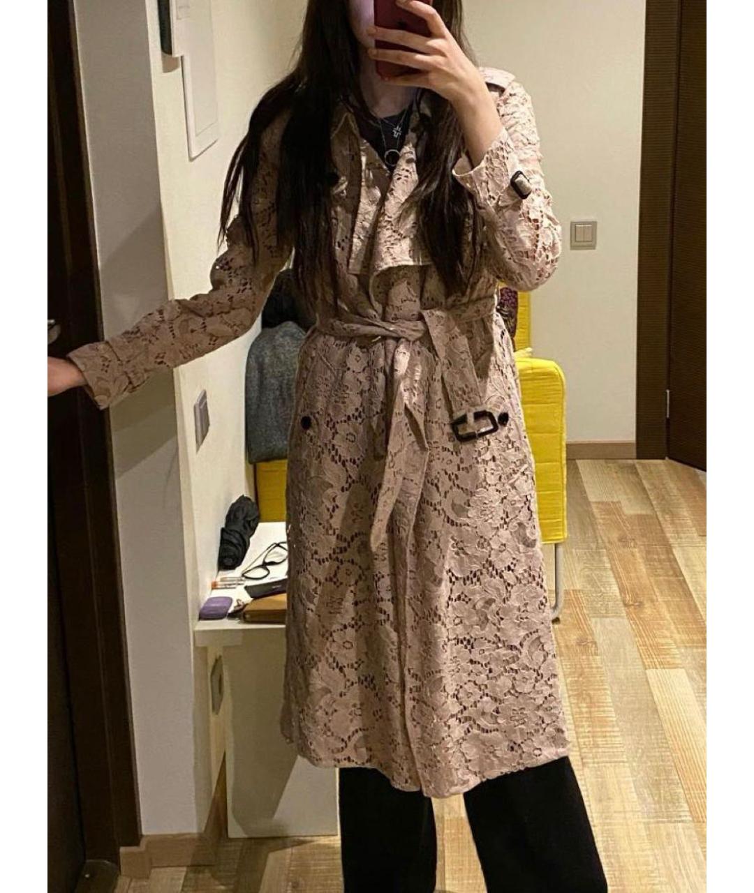 BURBERRY Бежевый кружевной тренч/плащ, фото 5