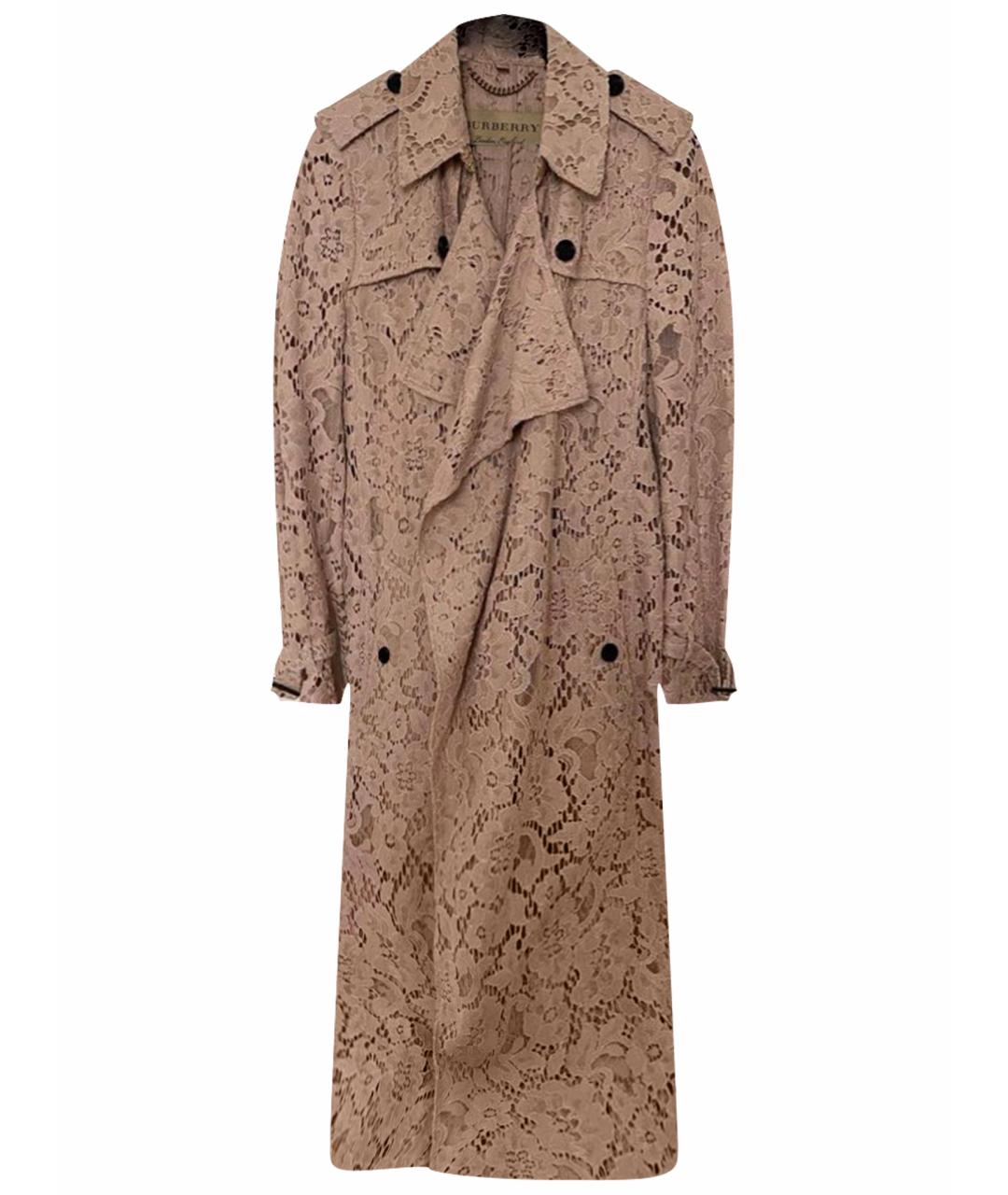 BURBERRY Бежевый кружевной тренч/плащ, фото 1