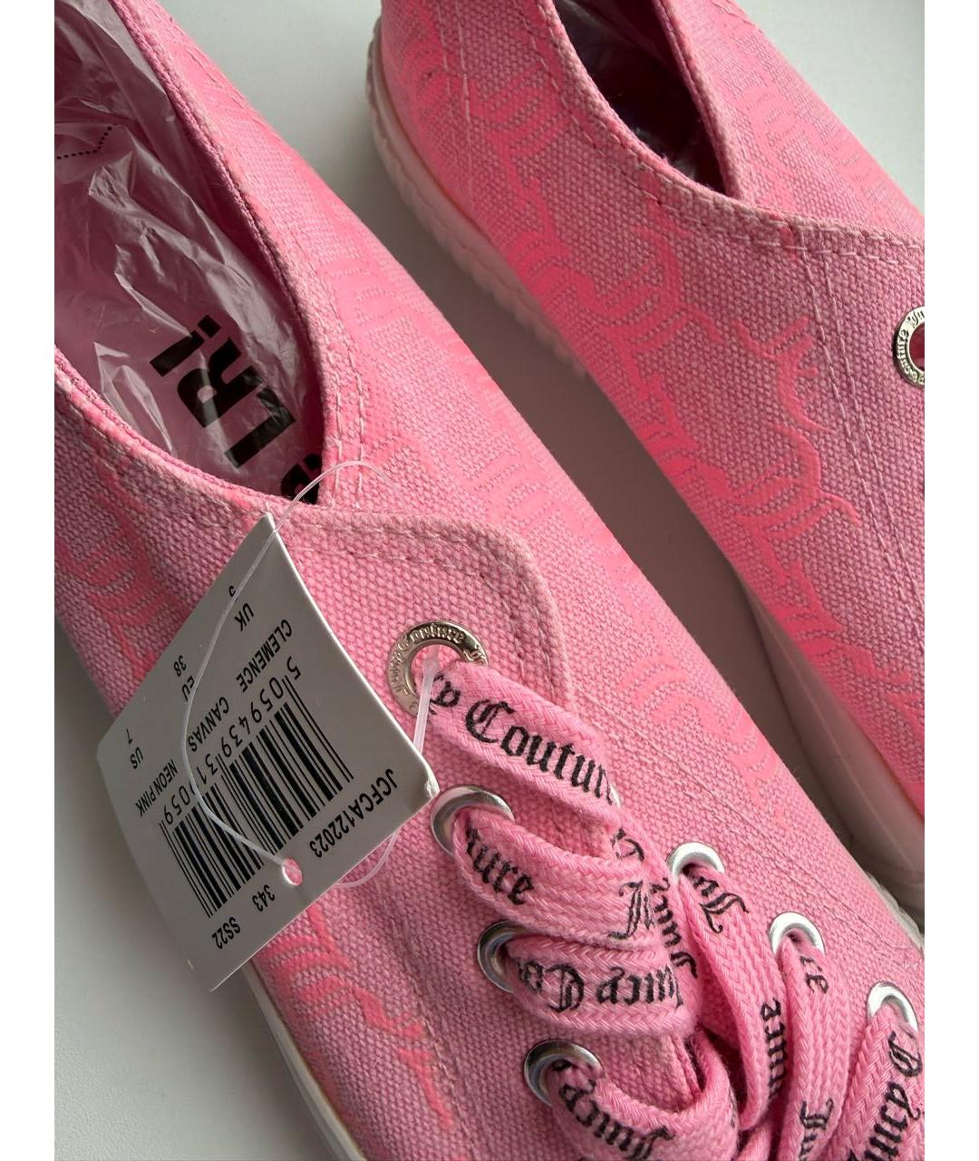JUICY COUTURE Розовые текстильные кеды, фото 3