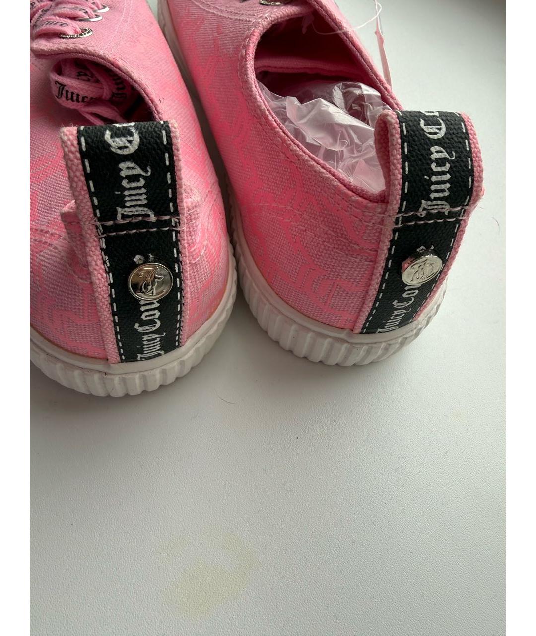 JUICY COUTURE Розовые текстильные кеды, фото 4