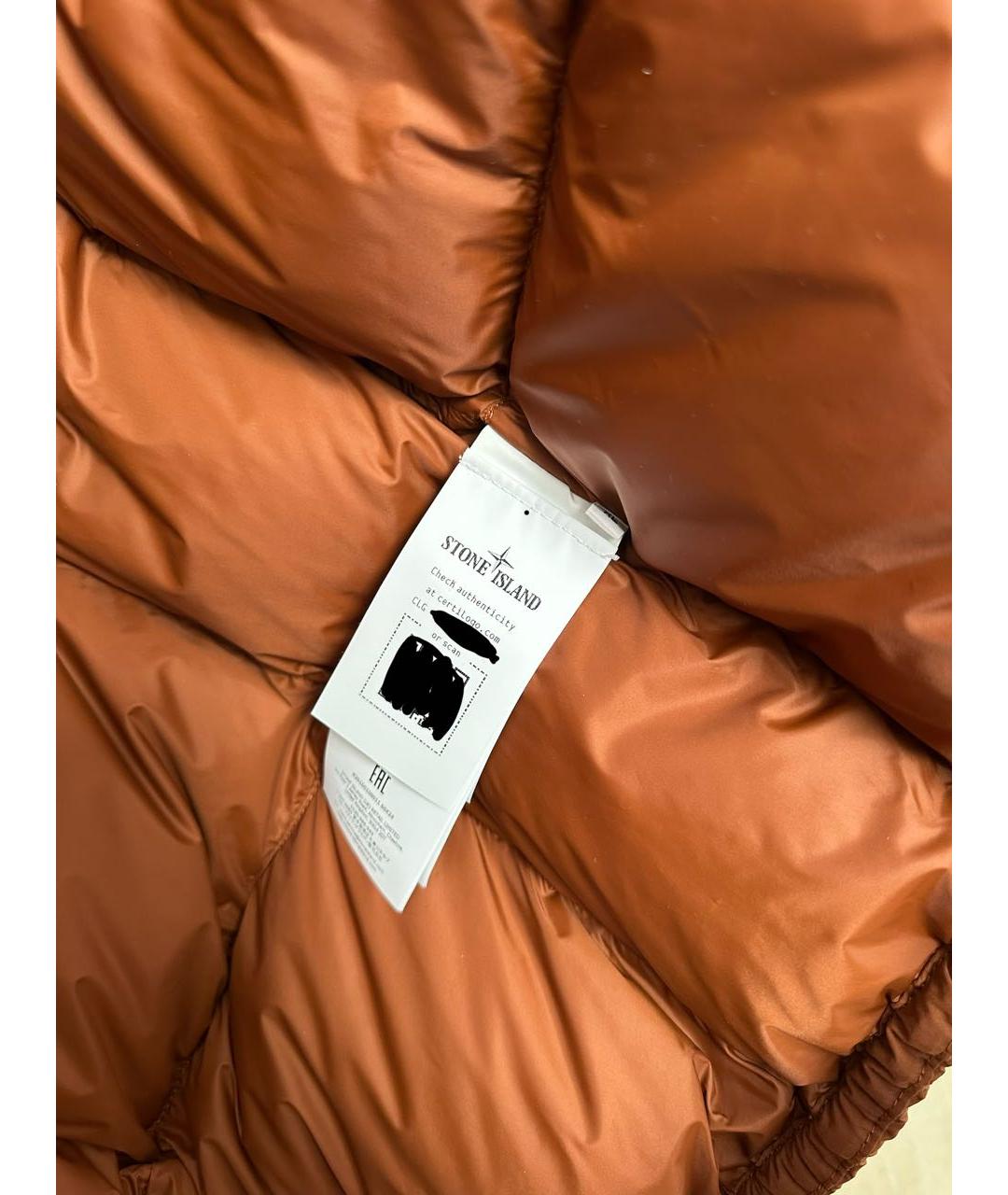 STONE ISLAND Оранжевый хлопковый жилет, фото 8