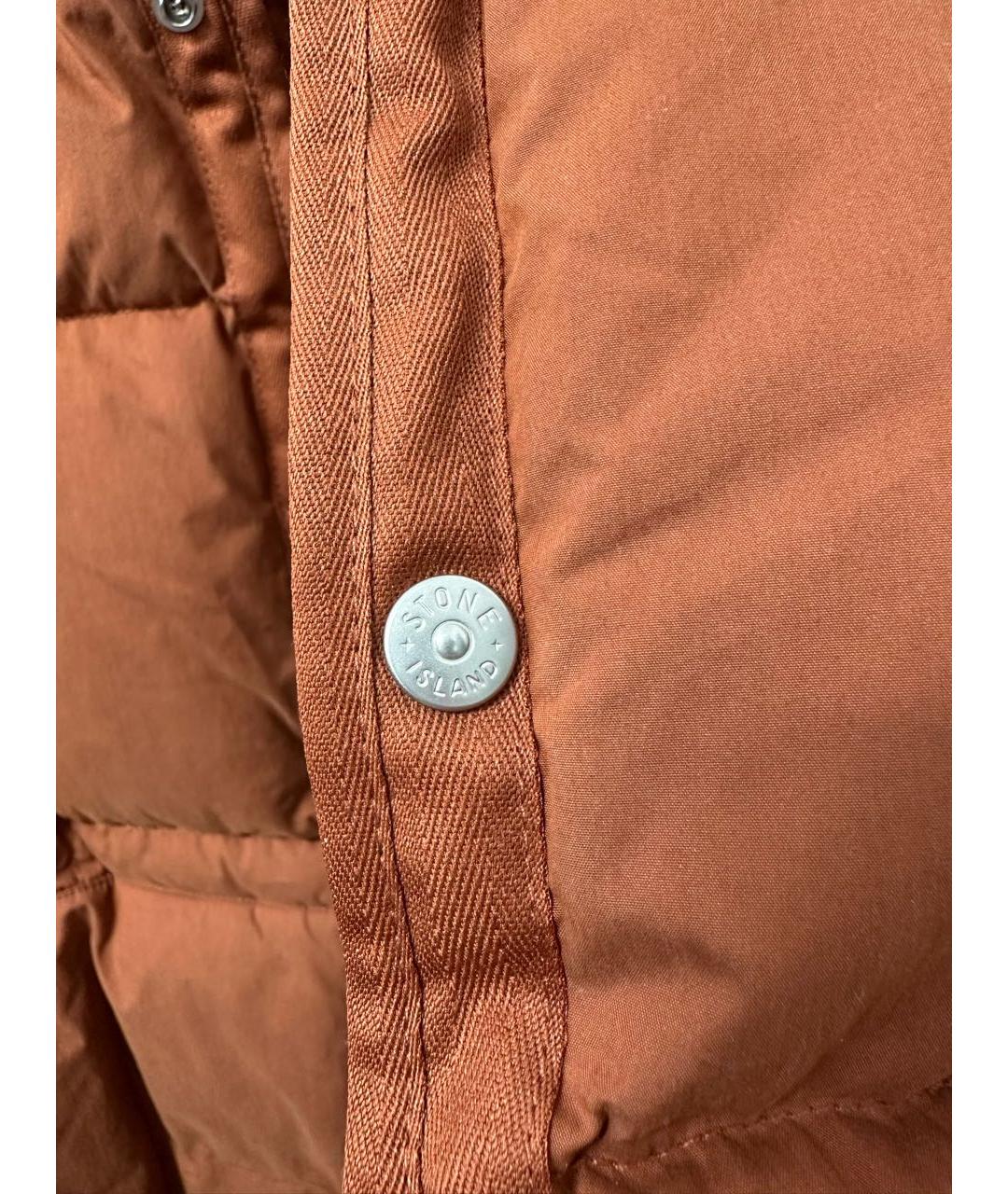 STONE ISLAND Оранжевый хлопковый жилет, фото 7