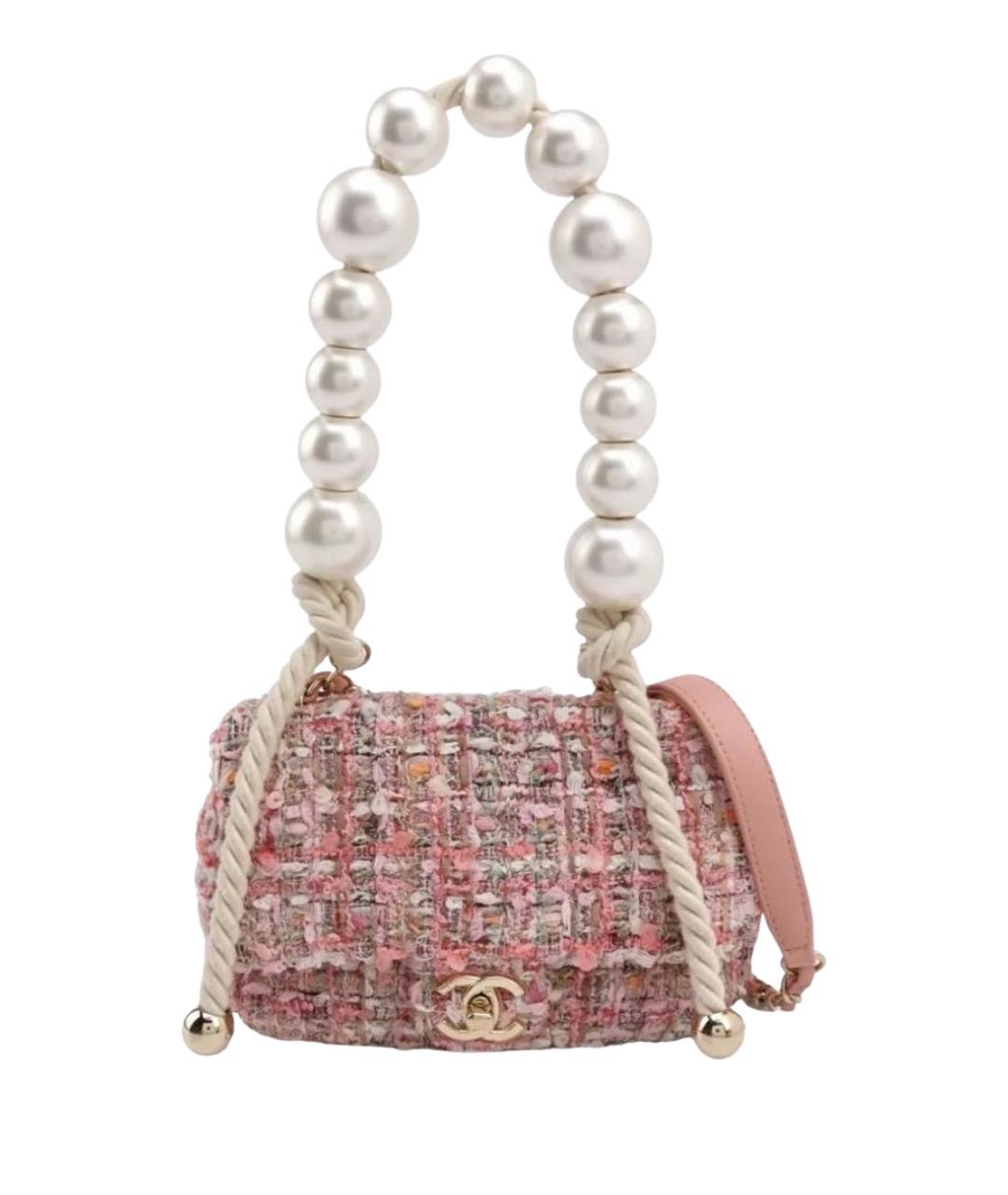 CHANEL Розовая твидовая сумка тоут, фото 1