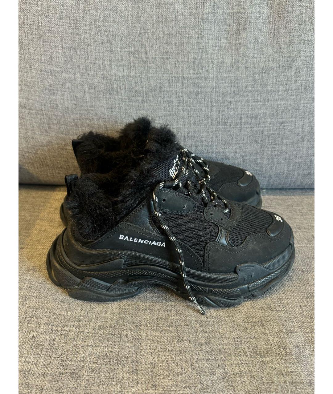 BALENCIAGA Черные текстильные кроссовки, фото 5