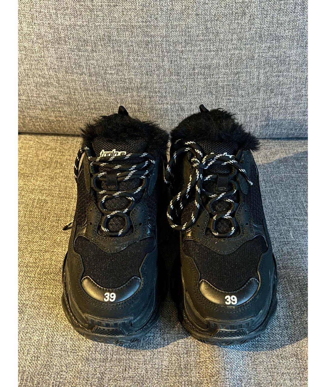 BALENCIAGA Черные текстильные кроссовки, фото 3