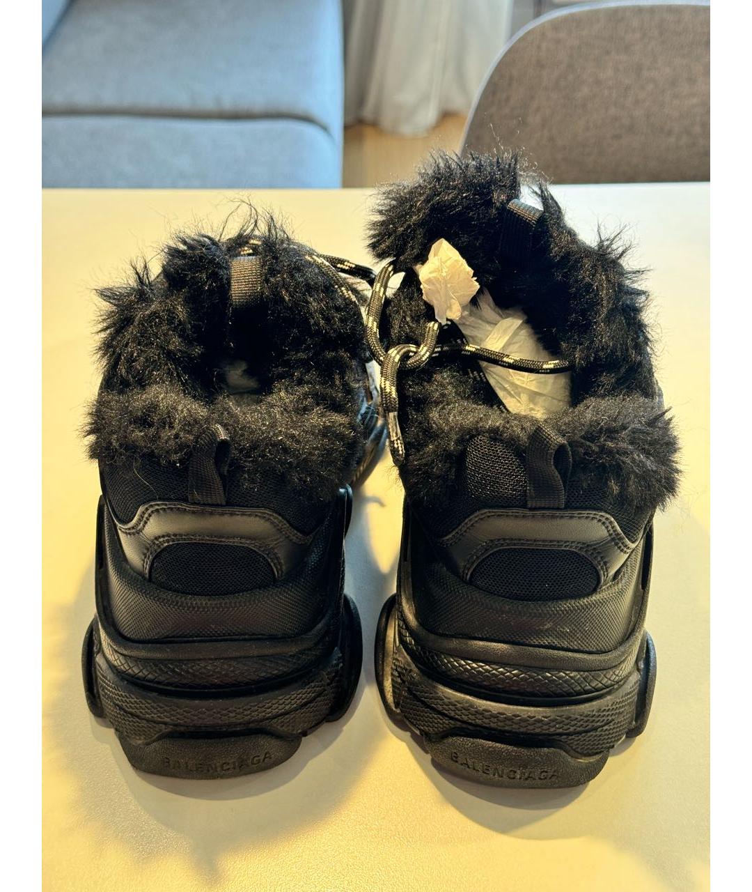 BALENCIAGA Черные текстильные кроссовки, фото 4
