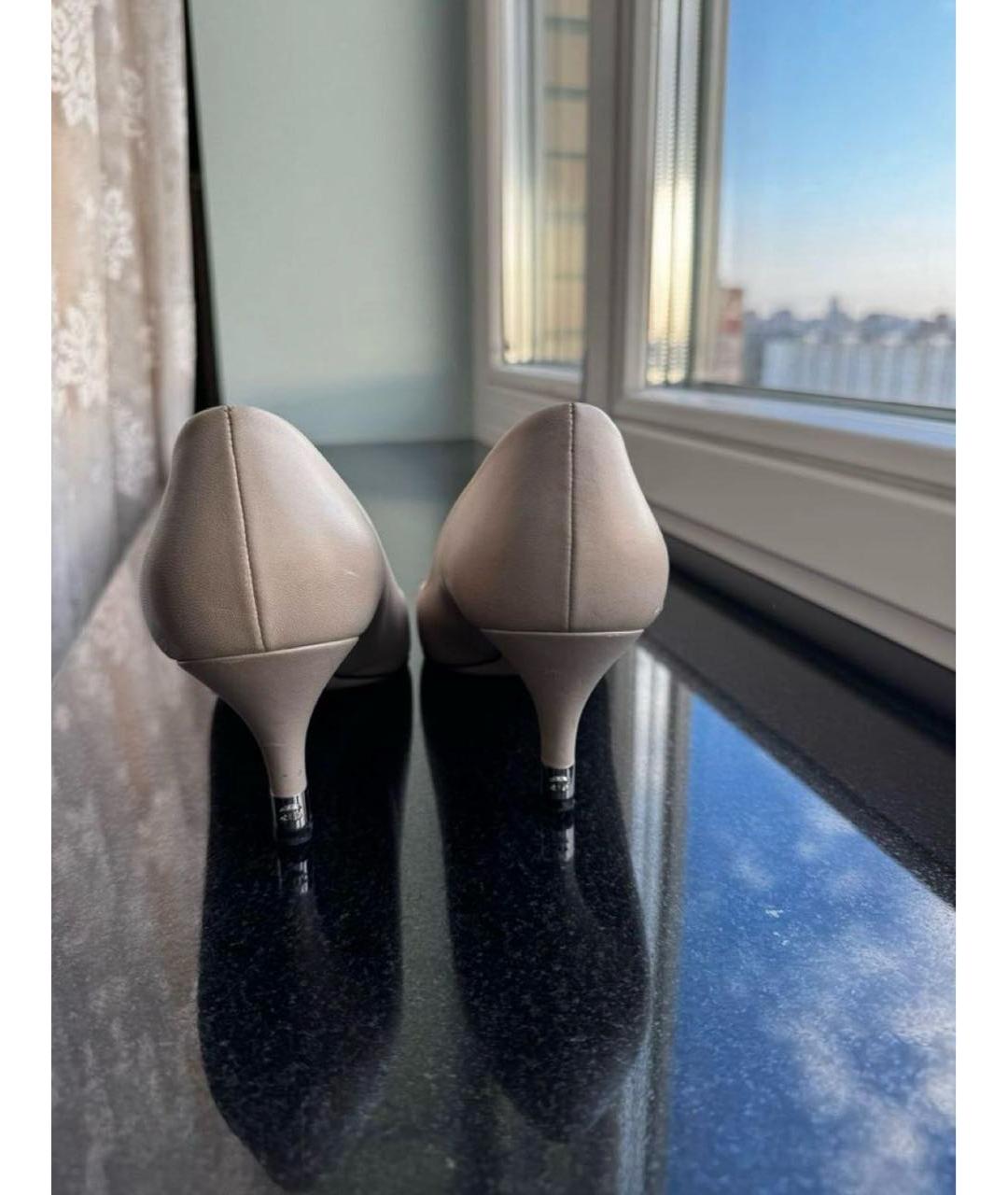 CHANEL Бежевые кожаные туфли, фото 5