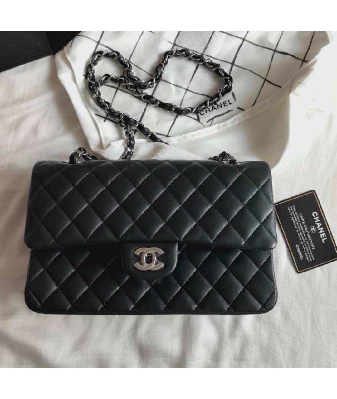 CHANEL Черная кожаная сумка через плечо, фото 4