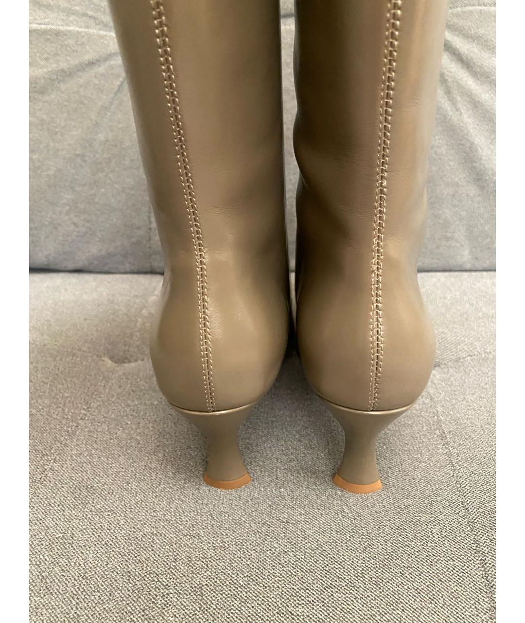 BY FAR Хаки кожаные сапоги, фото 4