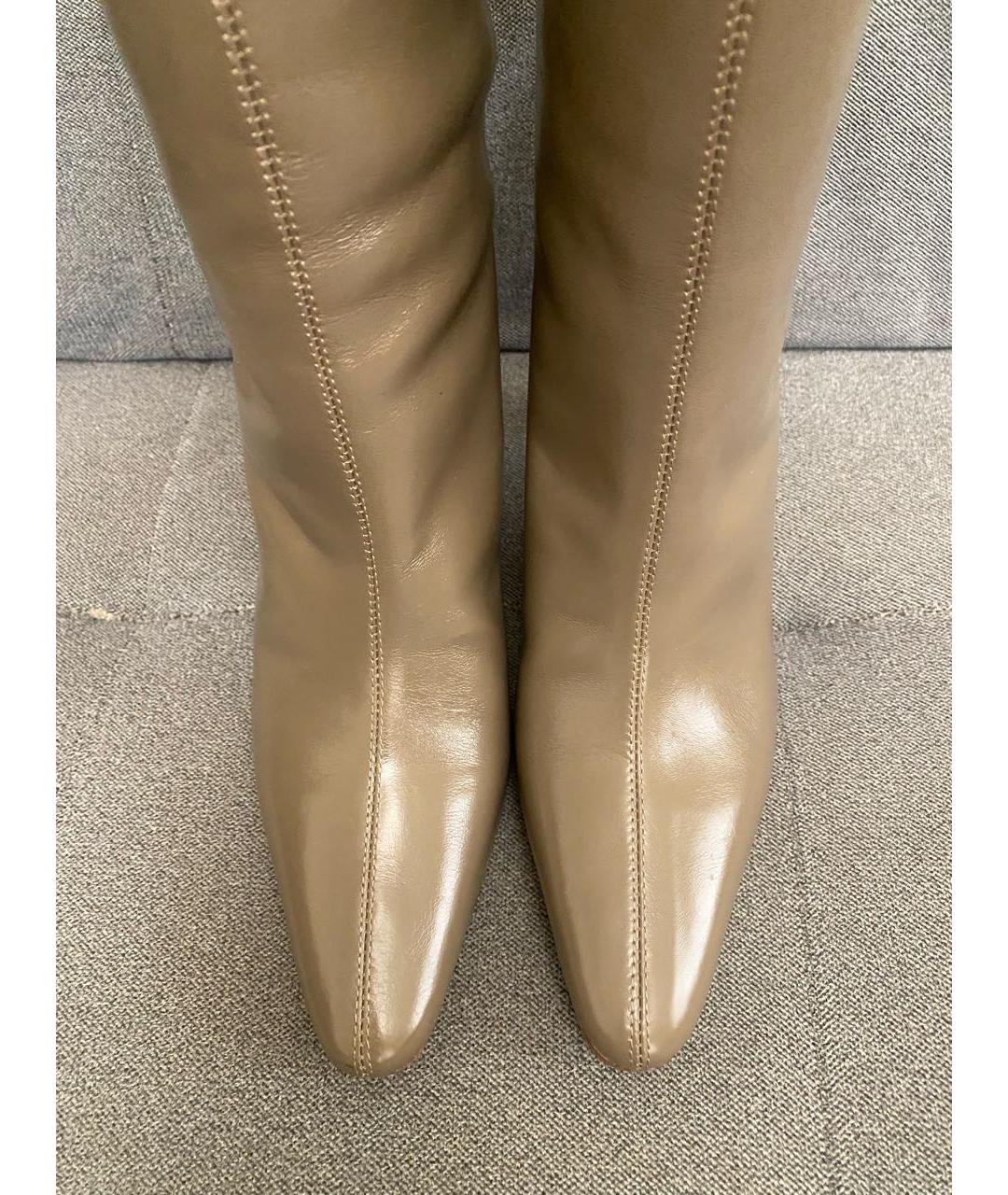 BY FAR Хаки кожаные сапоги, фото 3