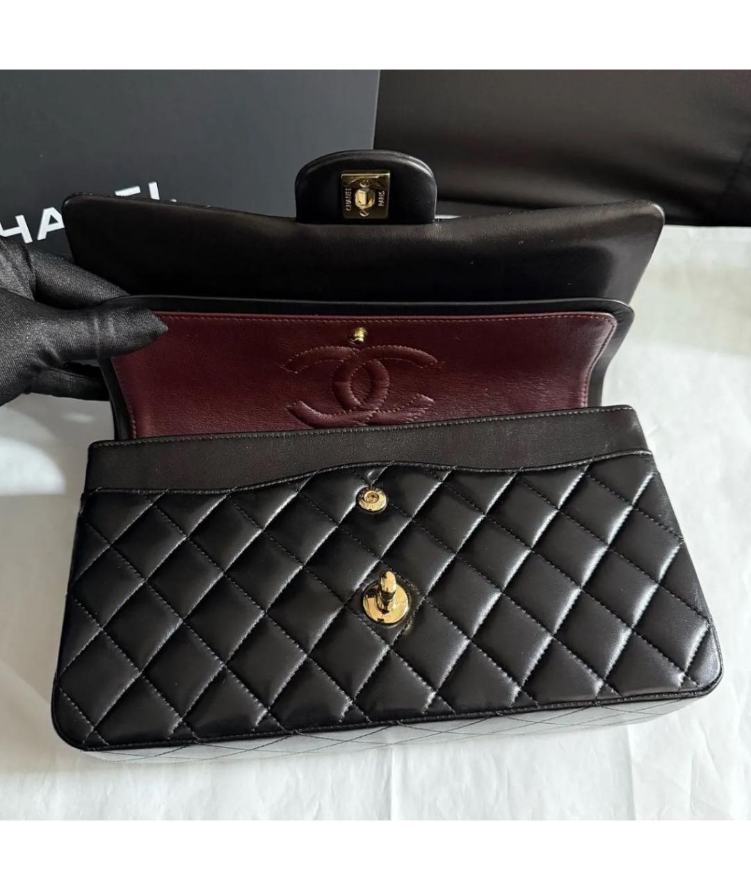CHANEL Черная кожаная сумка через плечо, фото 5