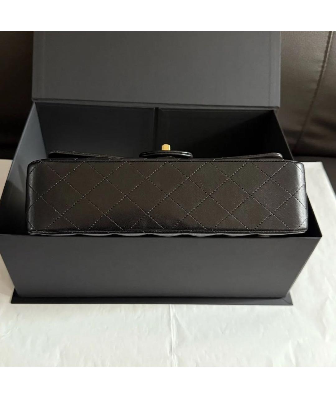 CHANEL Черная кожаная сумка через плечо, фото 8