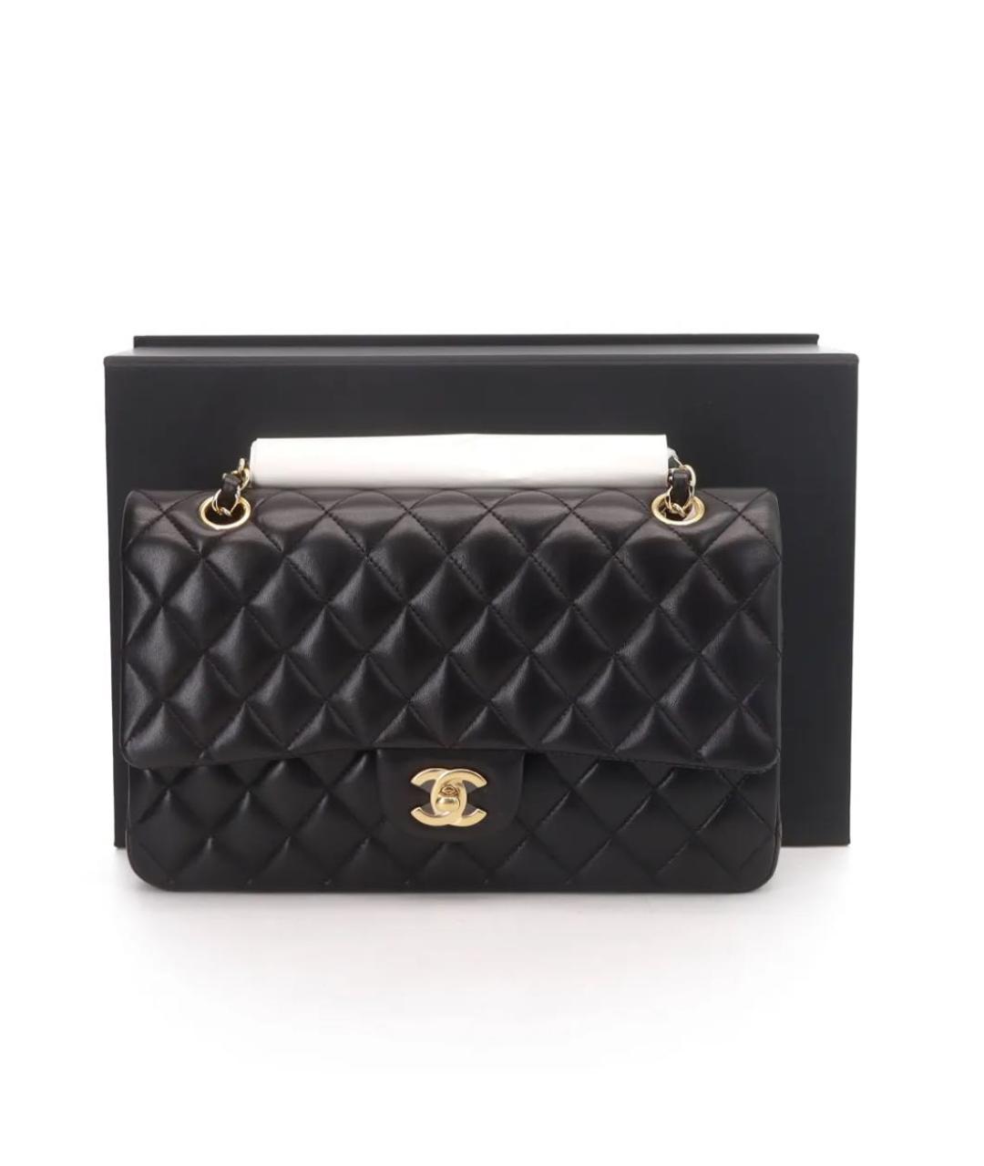 CHANEL Черная кожаная сумка через плечо, фото 4