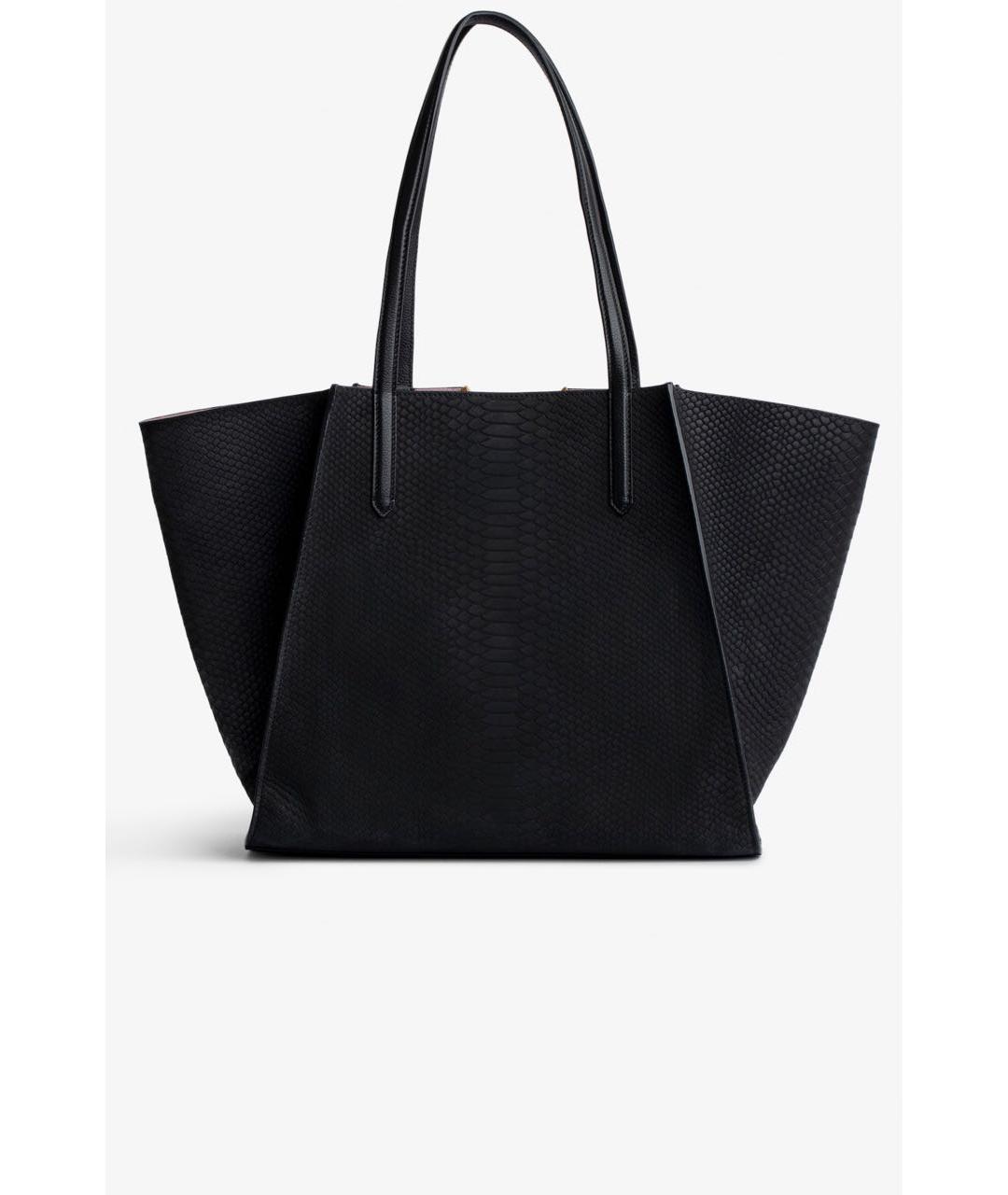 ZADIG & VOLTAIRE Черная кожаная сумка тоут, фото 3